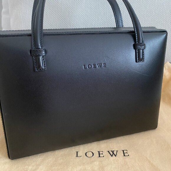 Loewe Vintage Small Postal Bag Top-Handle Black - Picture 6 of 9